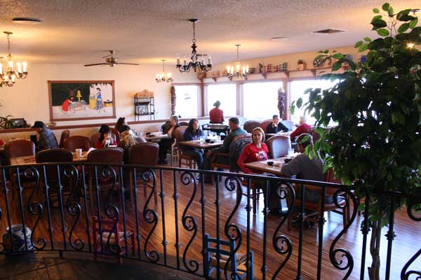 Dining room by the windows